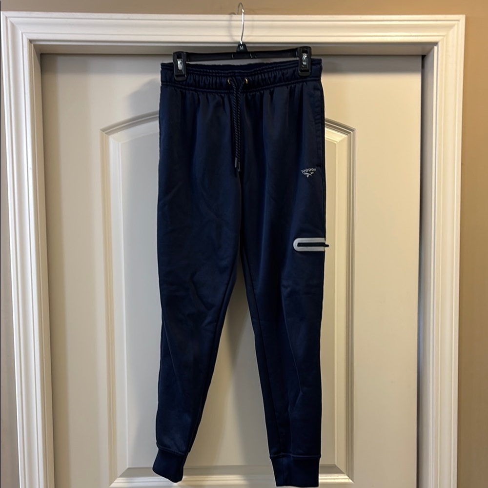 Reebok Blue Sweatpants with Elastic Cuffs and Relaxed Fit